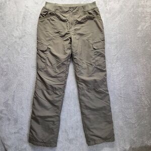 Decathlon Quechua Pants Mens 34X34 Green Straight Cargo Lined Outdoor Hiking